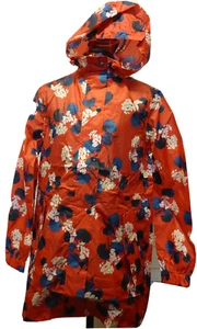 Joules 204454 GoLightly Red Lilypad Packaway Jacket Waterproof Mac Coat Women 10 - Picture 1 of 6
