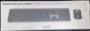 Logitech Signature Slim Combo MK950 Full Size Bluetooth Keyboard & Mouse - New - Picture 1 of 5