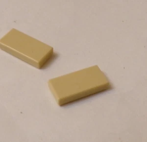 Lego x3 Tan 1x2 Smooth Finishing Tiles, 3069 (028-148) - Picture 1 of 1