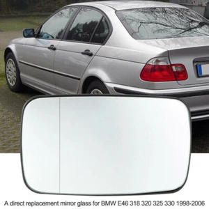 Espejo de puerta vidrio térmico blanco izquierdo + derecho se adapta a BMW E46 318i cupé convertible - Imagen 1 de 8