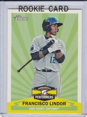 FRANCISCO LINDOR ROOKIE CARD 2012 Topps Heritage Baseball NY Mets PROSPECT RC - Image 1 of 2