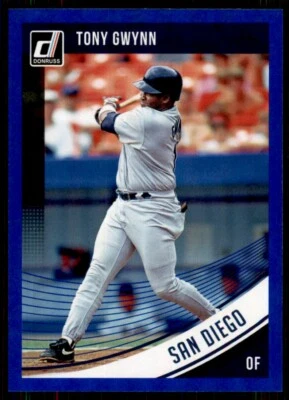 2018 Panini Donruss Holo Blue Tony Gwynn San Diego Padres Parallel #165 - Image 1 of 2
