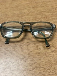 Vintage AO Flex-Fit 6 M Z87 Green/Brown/Clear Plastic Eyeglass Frame Only *Bent* - Picture 1 of 5