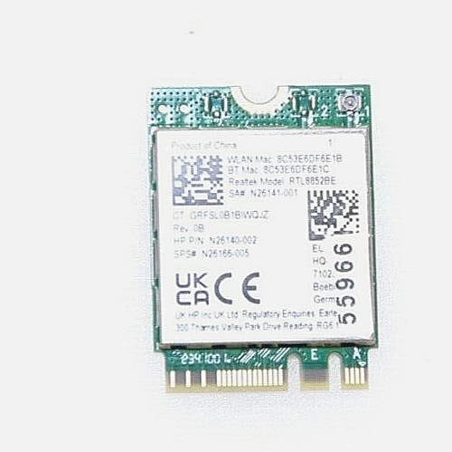 N26166-005, SKO-WLAN 6 REALTEK CHOYA AX 1X1 FOX, HP 14-EP SERIES
