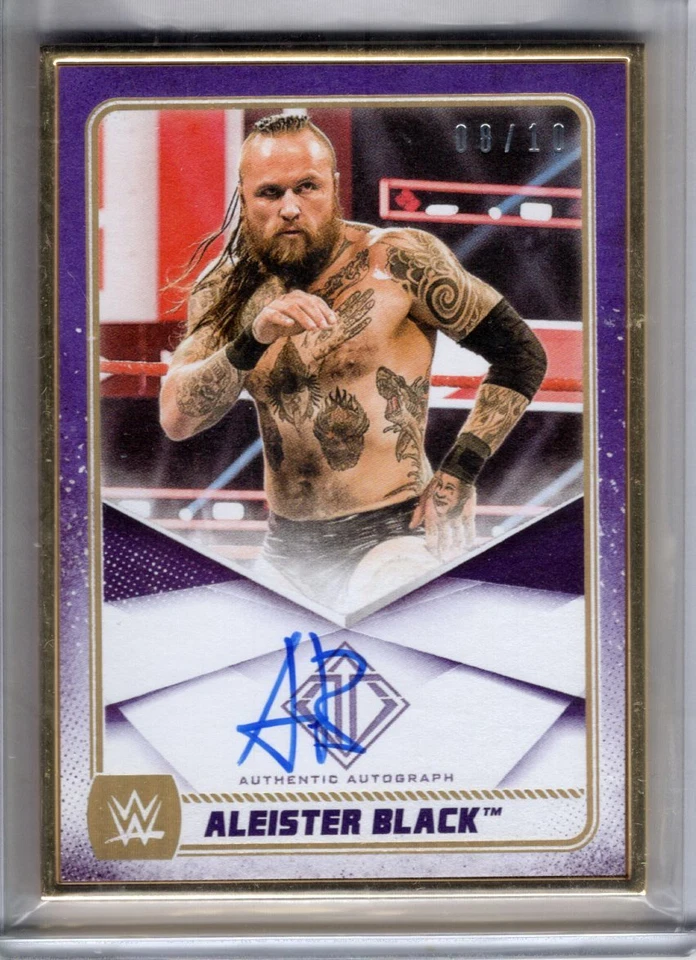 2020 Topps WWE Transcendent Auto ALEISTER BLACK Gold Framed AUTOGRAPH 08/10 - Image 1 of 1