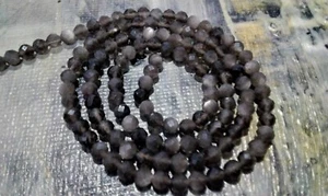 Obsidiana brillo plata natural, facetada, 3 mm, aprox 120 piezas, franqueo gratuito. Oz - Imagen 1 de 3