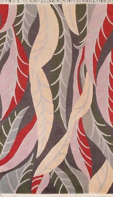 5'x8' Nature Print Modern Nepalese Oriental Area Rug Handmade Home Decor Carpet - Image 1 of 4