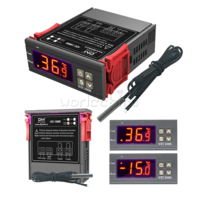 Controlador de temperatura digital STC1000 10A AC110 ~ 220V termostato sensor NTC - Imagen 1 de 4