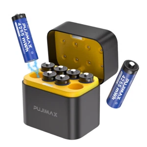 8PCS 1.5V Rechargeable AA Lithium Batteries and Fast Charger Box PUJIMAX 3400mWh - Picture 1 of 9