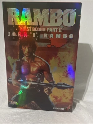 Figura John J Rambo escala 1/6 MMS06 First Blood Part II Hot Toys completa en caja Foto 1 de 4