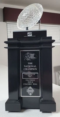 Trofeo NCAA Campeonato Texas Longhorns BCS 2005 RARO. Sin anillo sin boletos de la NFL Foto 1 de 4