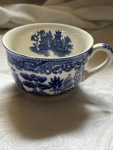 Vintage Ersatz Blue Willow Kaffee Tee Tasse blau und weiß Muster hergestellt in Japan  - Bild 1 von 17