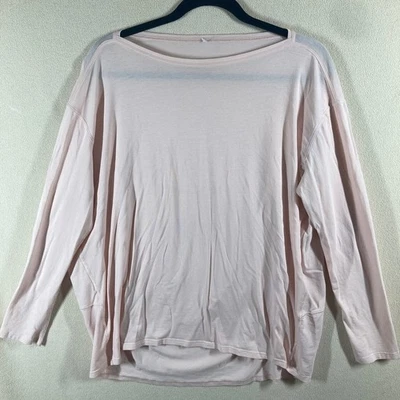 Camisa Lululemon Back In Action Manga Larga 8 Rosa Atlética Relajada Atletismo Foto 1 de 4