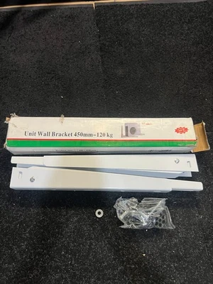(QTY 2) Unit Wall Bracket 400mmx450mmx1.5mm Thickness, 120kg Maximum Weight Load - Image 1 of 4
