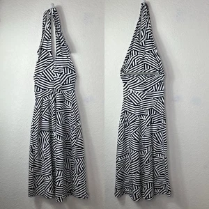 Pact Women's Organic Cotton Fit & Flare Modern Halter Dress, size XS, Parisian - Picture 1 of 8
