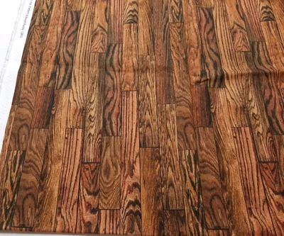 1 Yd Wood Planks 12855 Greta Lynn for KANVAS Studio Brown Cotton Fabric - Image 1 of 4