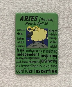 Aries The Ram March 21 - April 20 Horoscope Astrology Traits Fridge Magnet - Picture 1 of 3