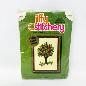 Kit de bordado de manzano Jiffy Stitchery de colección diseños de atardecer hilo de lana - Imagen 1 de 3