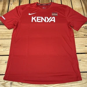 Camisa de correr Nike Elite Dri-Fit Kenya para hombre grande roja atletismo 800483-611 - Imagen 1 de 6