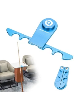Portable 4 place,pool/billiards cue stick holder/rack.folding compact.blue Gift - Picture 1 of 6