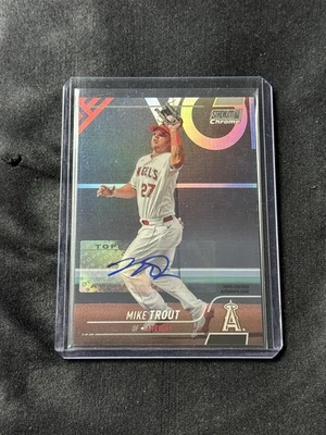 Mike Trout 2022 Topps Stadium Club Chrome Auto #14/20 Los Angeles Angels SILVER - Image 1 of 2