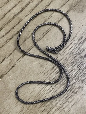 "Collar estilo cuentas rondelle firmado plata fina 950 17""" Foto 1 de 3