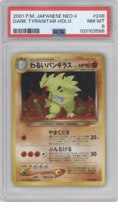 Dark Tyranitar No. 248 Neo Destiny Japanese Holo Rare PSA 8 NM - MT - Image 1 of 2
