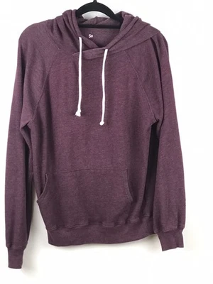 Sudadera con capucha pulóver de lana jaspeada So Burgundy para mujer talla mediana Foto 1 de 4