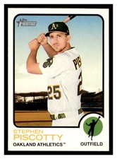 2022 Topps Heritage #342 STEPHEN PISCOTTY Oakland Athletics