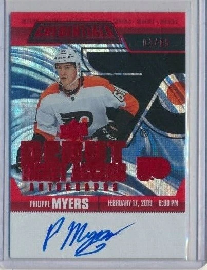 2019-20 Credentials Debut Ticket Access RED AUTO RTAA-PM Philippe Myers /65 - Image 1 of 1