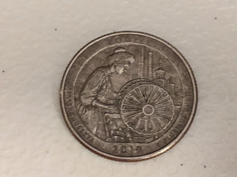 2019 P Lowell Quarter Missing Clad Circulated Uncertified Cover
