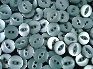 Buttons 14mm Grey 45pc Sewing 4 Hole Shirt Crafts Dressmaking - Foto 1 di 2
