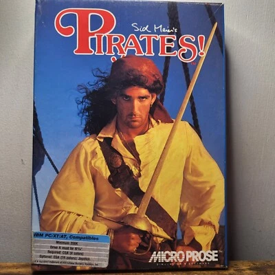 Sid Meier's "Pirates!"  1987 | Micro Prose | BIG BOX PC 5.25” Disks | Complete - Image 1 of 4