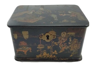 Antique Chinese Export Tea / Spice Caddy Box Paper Mache - Picture 1 of 11