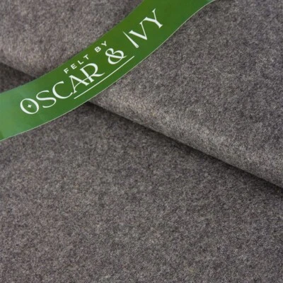 Handicraft Wool/Viscose Felt Fabric Material - Marl Grey - Felt By Oscar & Ivy - Image 1 of 3