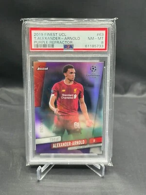 2019 Topps Finest UCL Trent Alexander-Arnold Purple Refractor /250 PSA 8 NM-MT - Image 1 of 2