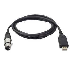 Adaptador convertidor de interfaz de micrófono a USB con cable de audio hembra XLR - Imagen 1 de 7