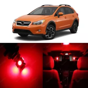 8 x Red LED Interior Lights Package For 2013 - 2018 Subaru XV Crosstrek + TOOL - Picture 1 of 6