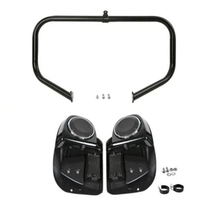 Carenados ventilados inferiores 6,5" altavoces barra de choque aptos para Harley Road King 14-más tarde - Imagen 1 de 13