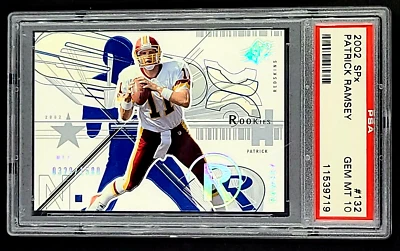 2002 UD Upper Deck SPx 132 Patrick Ramsey RC Rookie /1500 PSA 10 Gem Mint POP 39 - Image 1 of 4