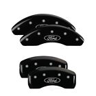 Mgp 4 Caliper Covers Engraved Front & Rear Oval For Logo/Ford Black Finish Silve