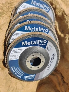 5/Pk Rex-Cut Metalpro Flap Ruota 4 1/2" x 7/8" Zirconia 80 Grana 893002 - Foto 1 di 4