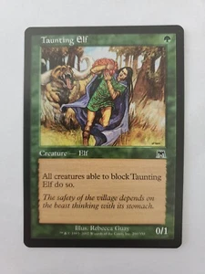 MTG Magic The Gathering Card Taunting Elf Creature Elf Green Onslaught 2002 - Picture 1 of 2