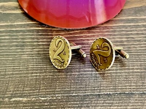 Vintage Hungary 2 Forint Coin Cufflinks – MAGYAR NÉPKÖZTÁRSASÁG – Custom Made - Picture 1 of 5