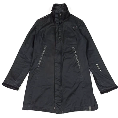 G-Star RAW Veste Femme Taille S Coton Vert Foncé Full Zip SCUBA COAT Trench - Photo 1/4