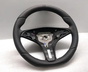 MERCEDES W204 C63 STEERING WHEEL FLAT NEW LEATHER, BAND TIPTRONIC GLK X204 W207 - Picture 1 of 6