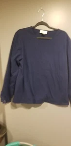 Blusa Susan Graver Estilo XL Manga Larga con Encaje Floral en la parte inferior de las mangas - Imagen 1 de 5