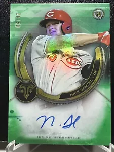 Nick Senzel 2019 Topps Triple Threads Rookie ON CARD Auto Emerald /50 MINT - Picture 1 of 8