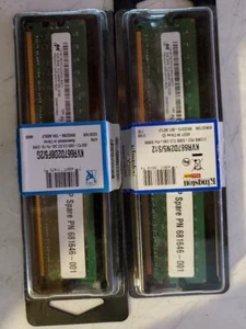 Qty 2 681646-001 4GB 512Mx72 240-Pin RDIMM P6x00 Kingston HP - Picture 1 of 1