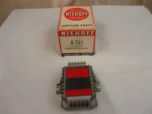 NIEHOFF A-151 TRANSISTOR VOLTAGE REGULATOR FOR 12 VOLT NEGATIVE GROUND N0S - Foto 1 di 5